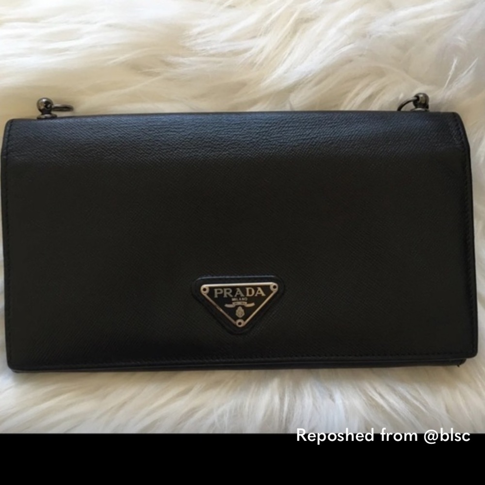 Prada Chain Crossbody Wallet